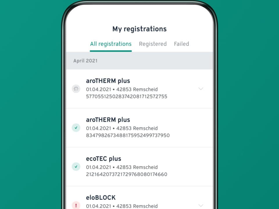 A termék regisztrációjának áttekintése